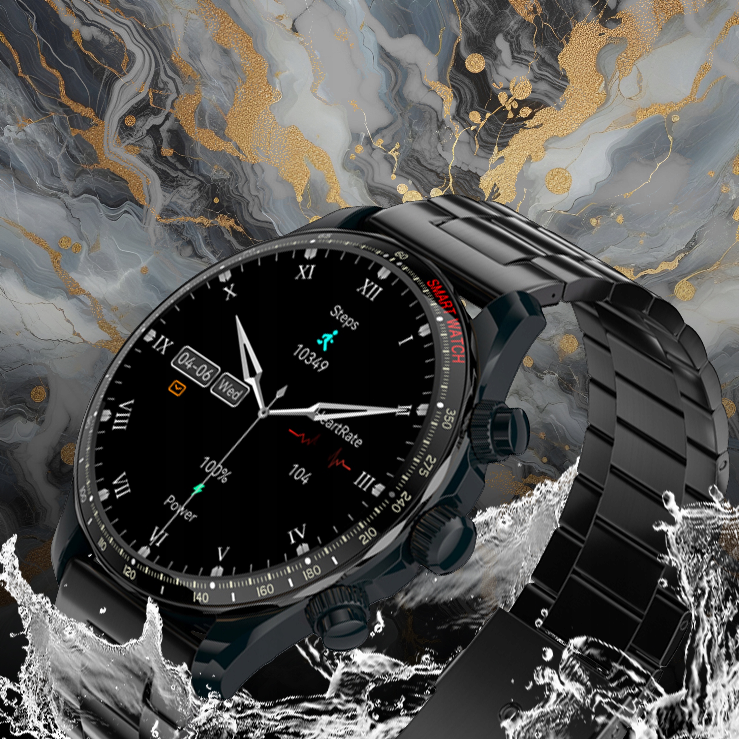 SMARTWATCH ZEGAREK MENU MĘSKI ROZMOWY POLSKIE SPORT AMOLED SMART WATCH Transmisja danych brak