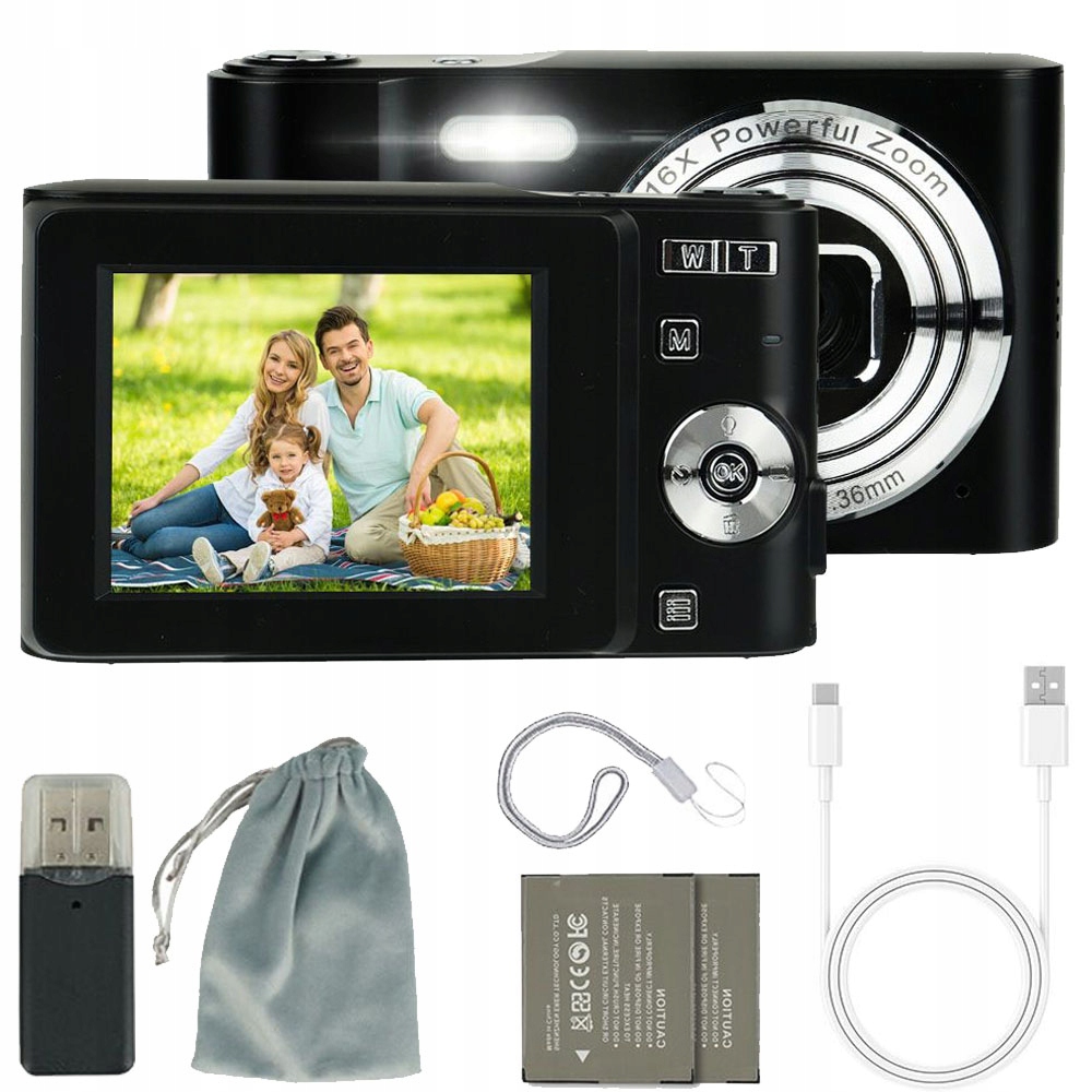 Digitální Fotoaparát Hd 50 Mp Kamera Rozpoznávání Obličeje Karta 64 Gb