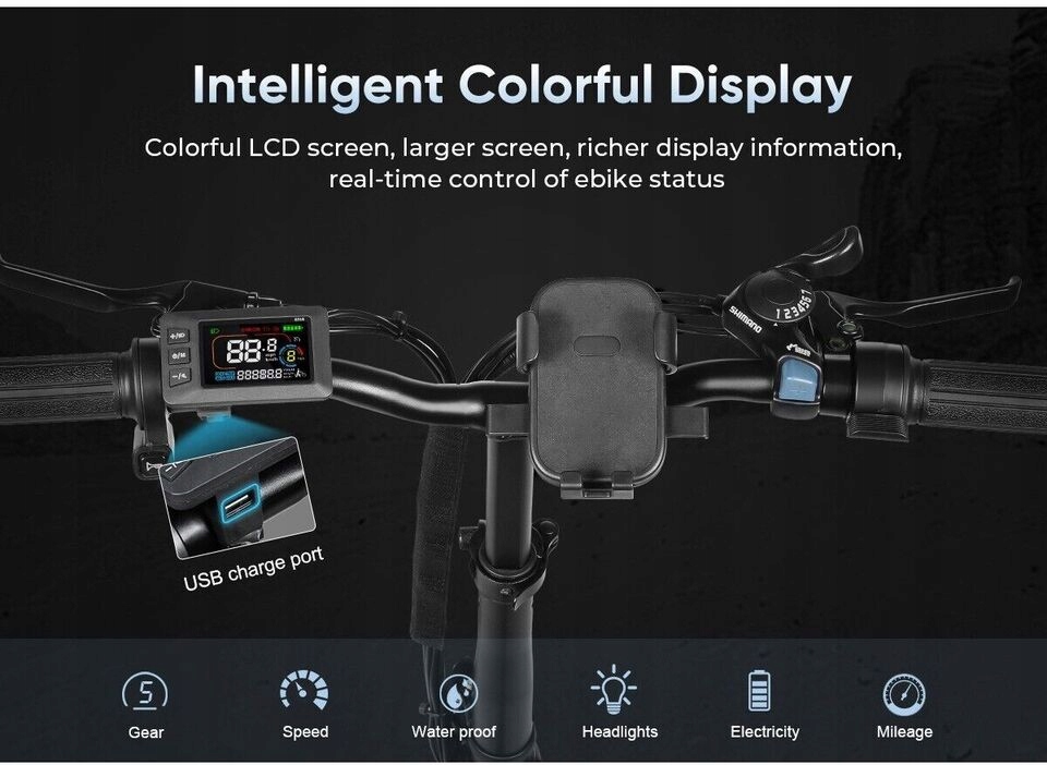 Rower elektryczny składany Samebike CY20 560W 32km/h 20" Damski/Męski MTB Rozmiar koła (