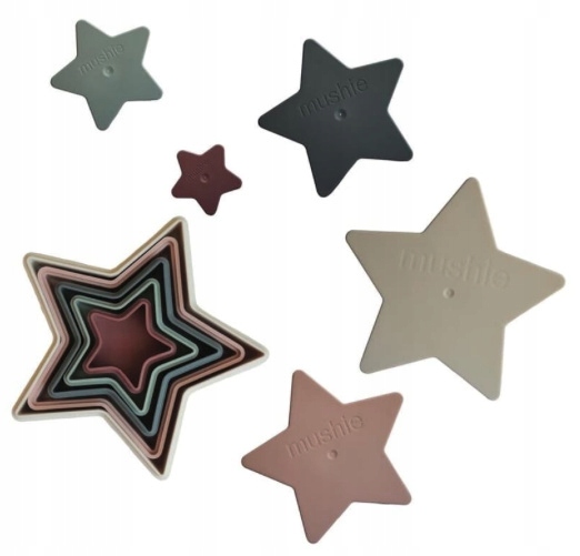 Mushie Piramidka Sensoryczna Gwiazdki - Nesting Star