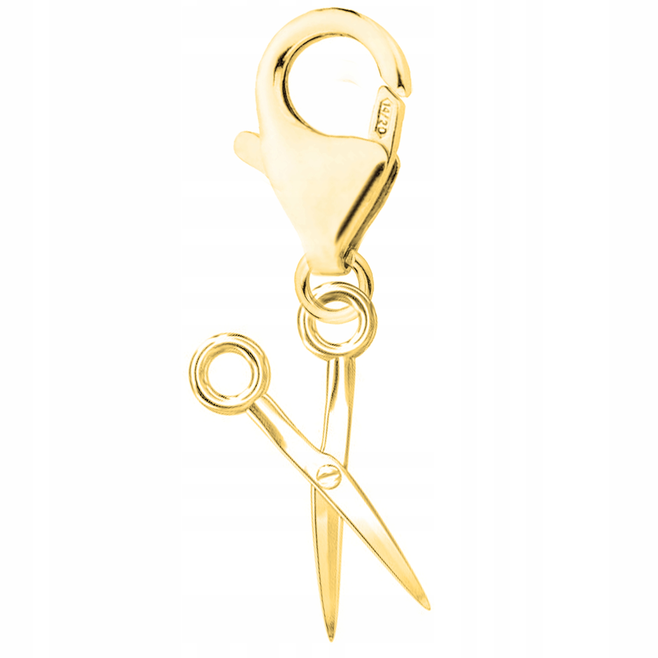 Zlatý přívěsek Karabinek s nůžkami Nůžky Stříbro 925