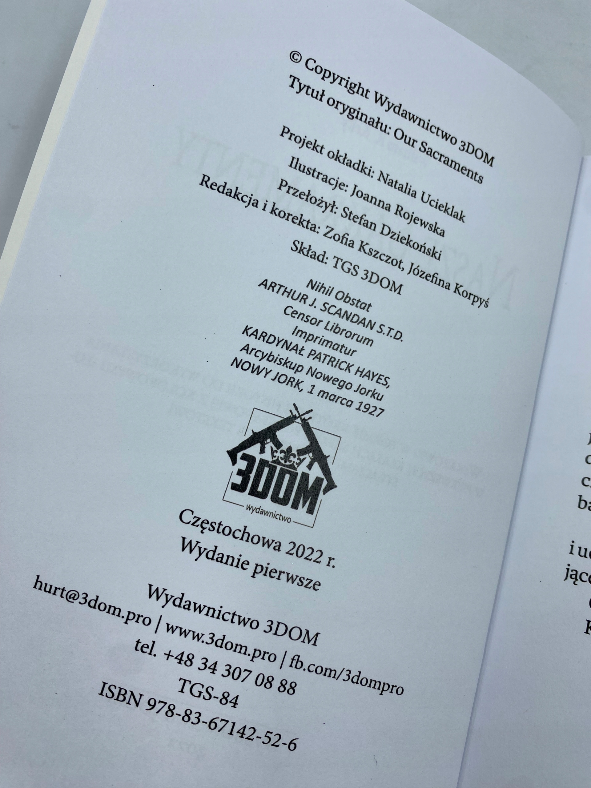 Nasze sakramenty W. R. KELLY Książka DLA DZIECI 7+ Rok wydania 2022