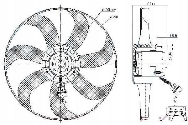 Nissens Ventilátor Chladiče Audi A3 1.6 (8L1)