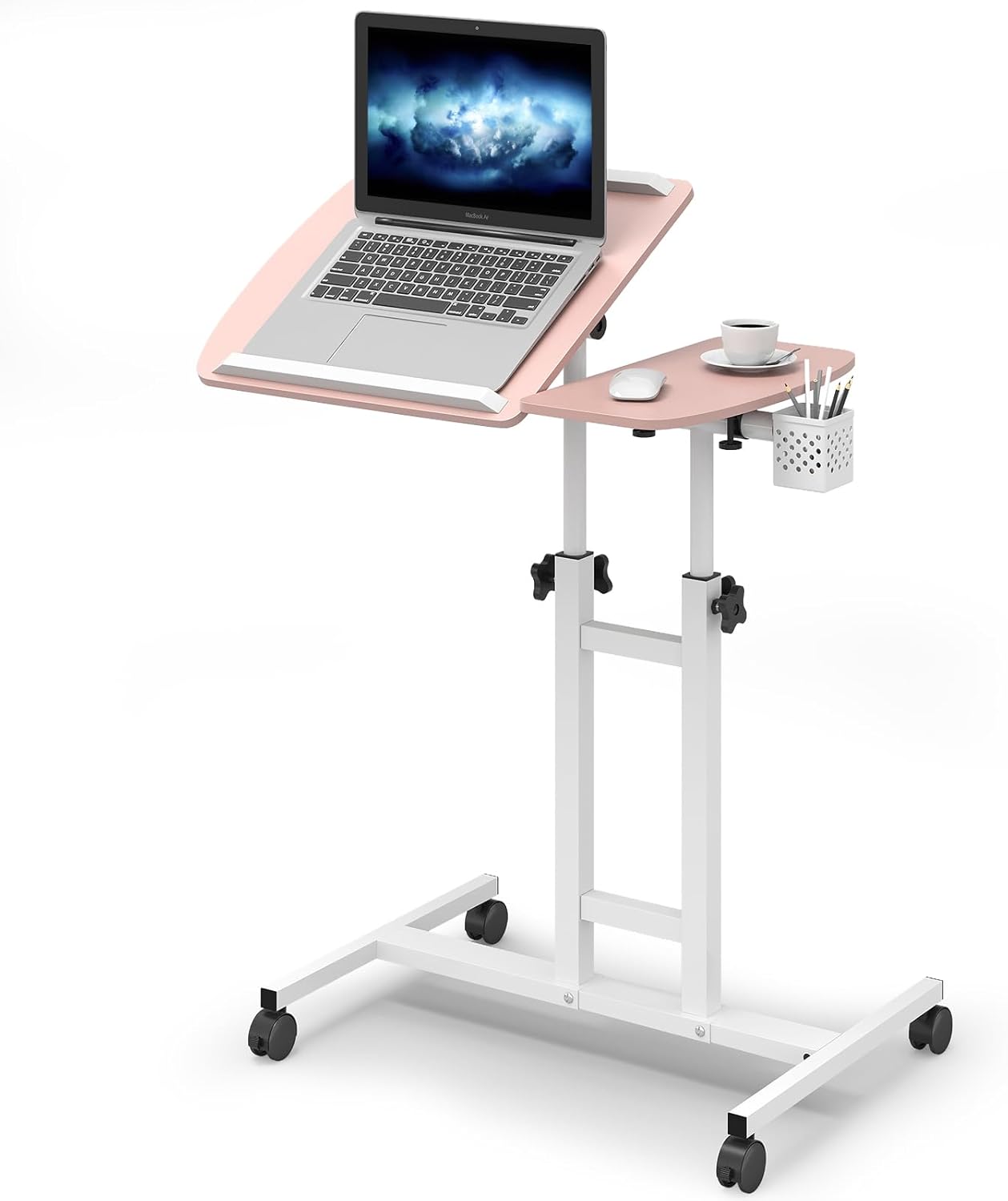 Biurko na laptopa z regulacją wysokości na kółkach stolik komputerowy