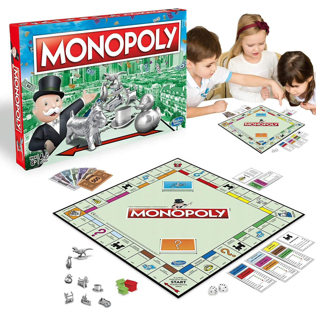 ORYGINALNA GRA PLANSZOWA MONOPOLY CLASSIC HASBRO ZABAWA HIT