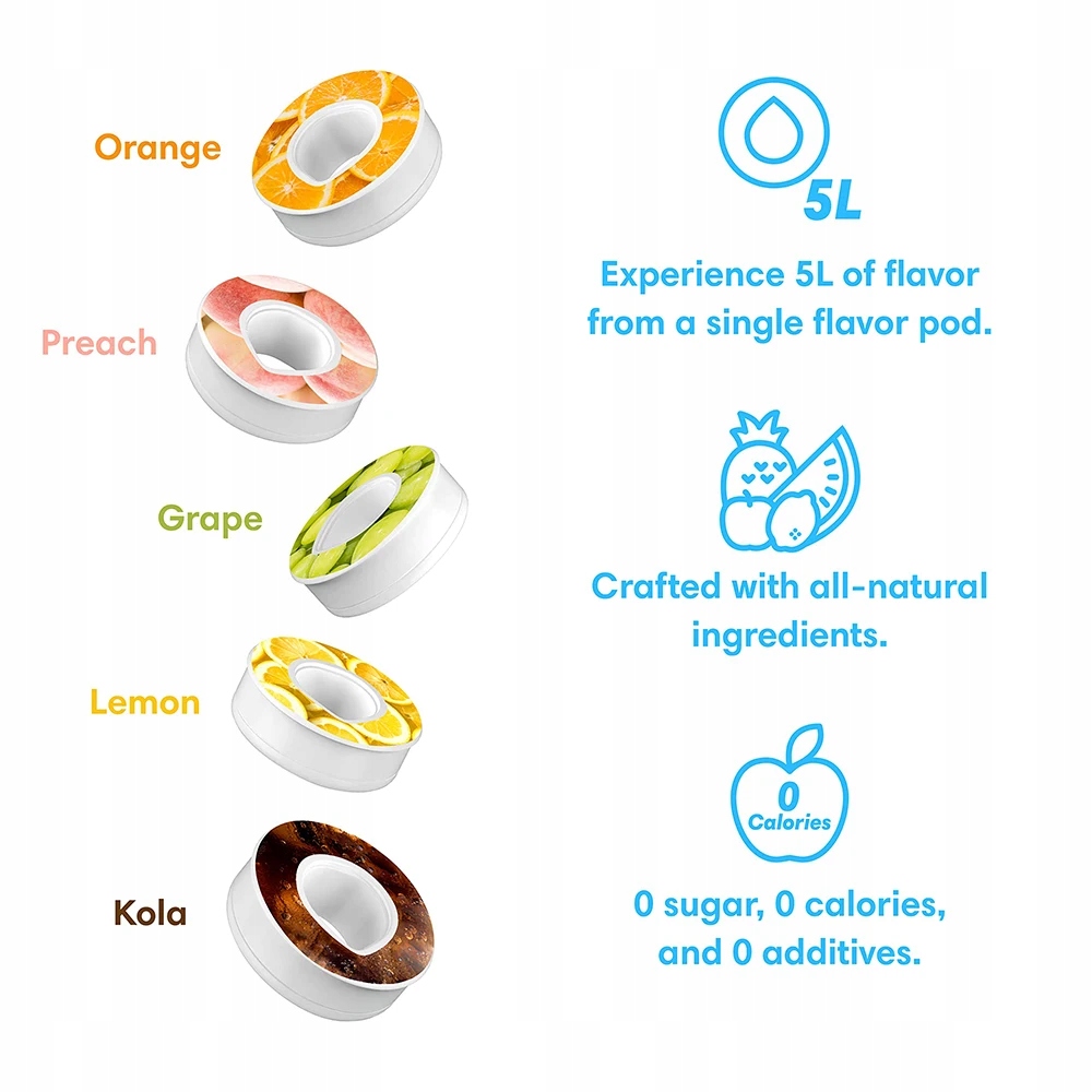 Nowa butelka na wodę Air Up ze słomkowymi kapsułka Model 1