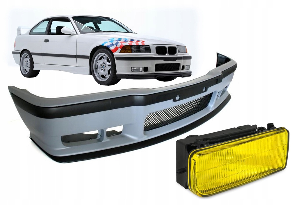 ZDERZAK PRZEDNI BMW E36 M-PAKIET / M3 + HALOGENY • Cena, Opinie - Allegro