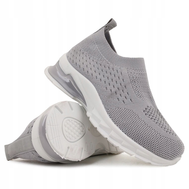 

Buty sportowe dziecięce wsuwane szare wygodne