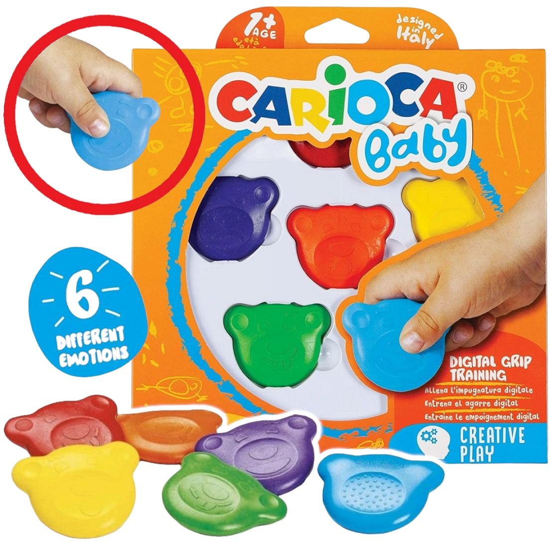 

Carioca Baby Kredki dla malucha Emocje 1+