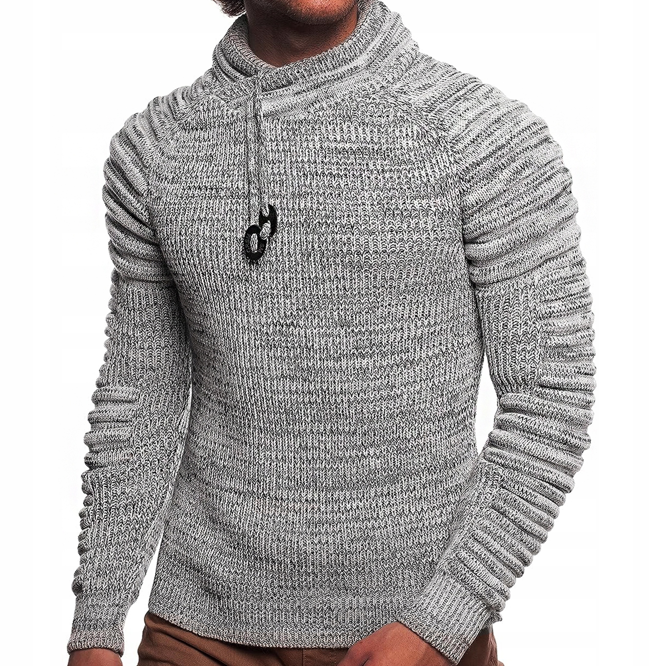 Teplý pánský svetr Pologolf Stojáček Tlustý Mikina