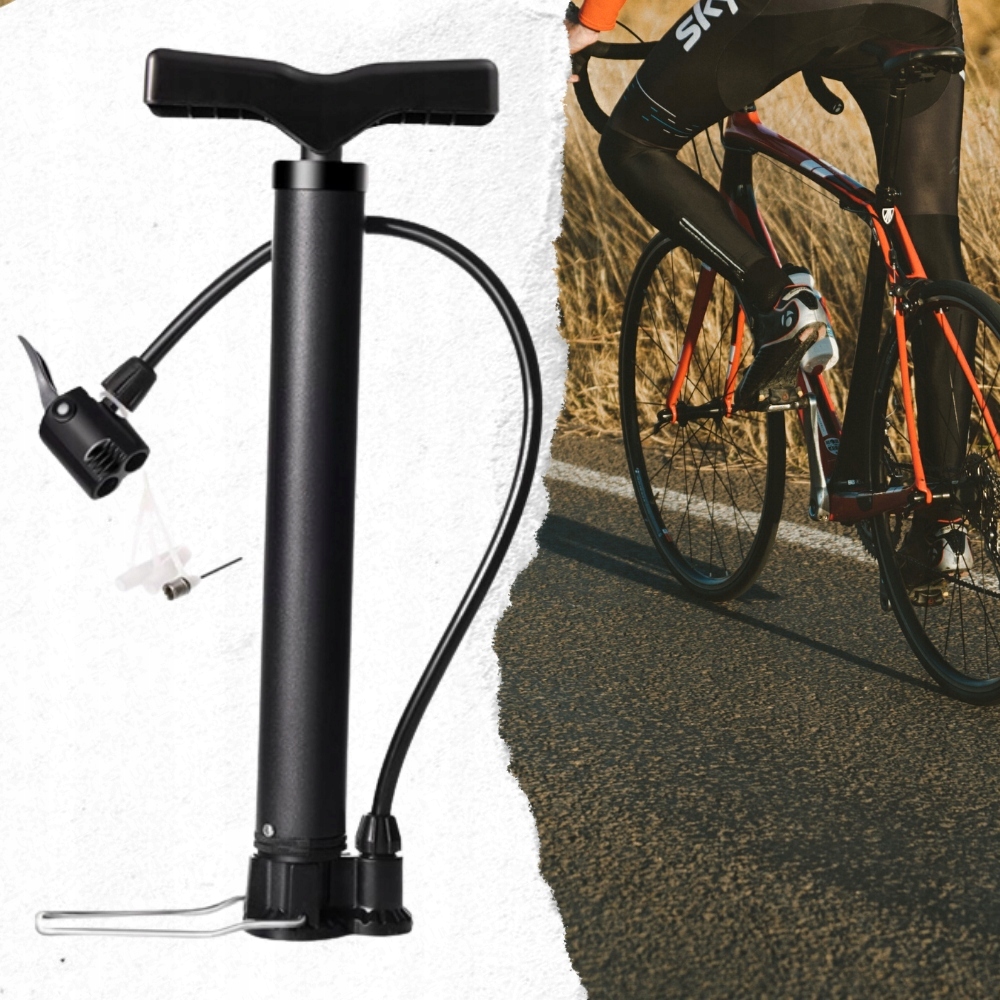 POMPKA ROWEROWA DO PIŁEK BASENU ROWERU MATERACA Z WĘŻYKIEM RĘCZNA+KOŃCÓWKI Marka bez marki