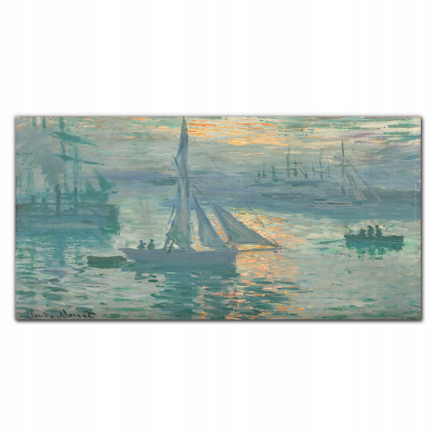 Obraz na plátne Sunrise marine Monet 140 x 70 cm