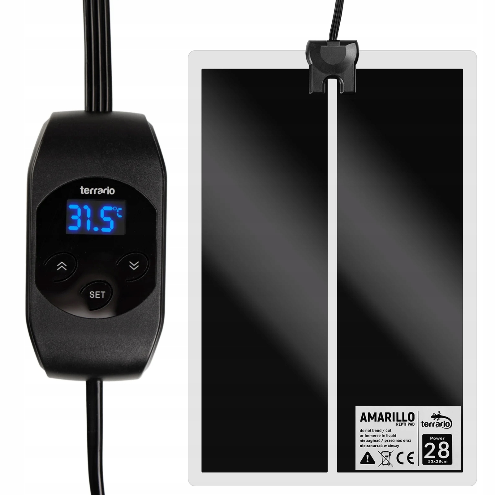 Vyhřívací Podložka Teraristický LCD Termostat Pro Plazy Paměť 28W