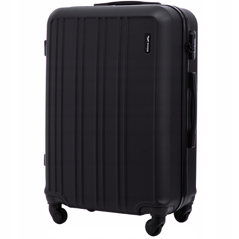 Kufr XL černý se 4 kolečky, středně tvrdý, kódový zámek Wizzair Wings