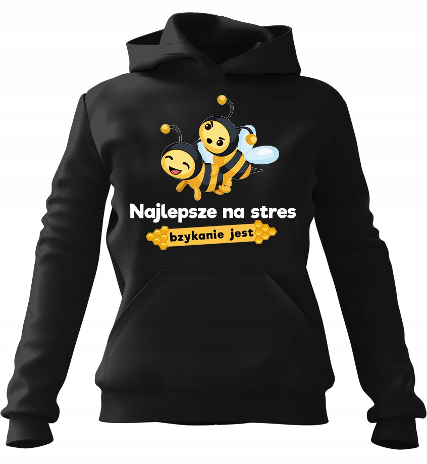 pánská mikina s kapucí Nejlepší na stres Bzučení Je Černá 3XL Pro Něhy