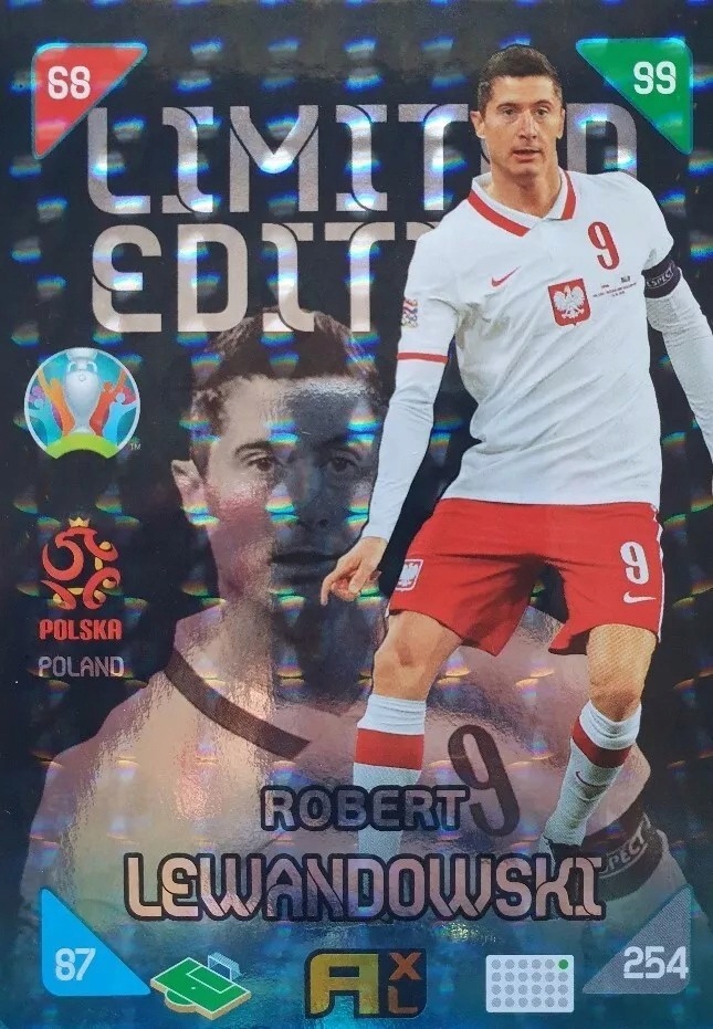 Panini Euro Kick Off 2021 Karta Limited Robert Lewandowski Polska