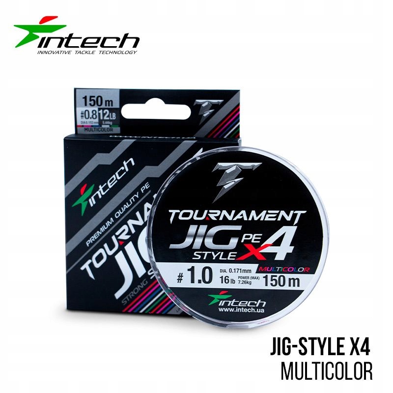 Plecionka Intech Tournament Jig Style Pe X4 #1.2/0.187mm/20lb/9.07kg 150m