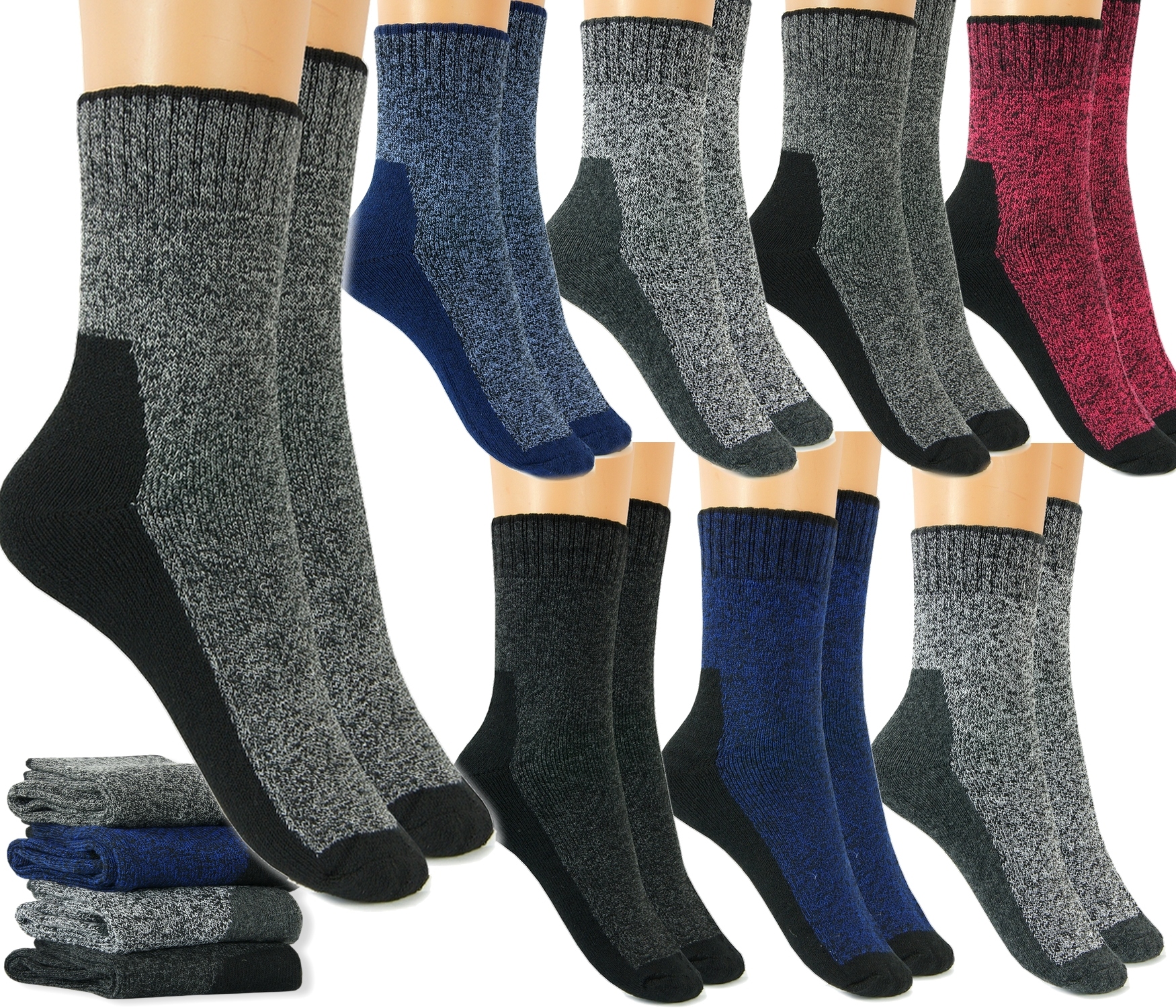 

8x Ciepłe Zimowe Skarpety Damskie Termo 35-38