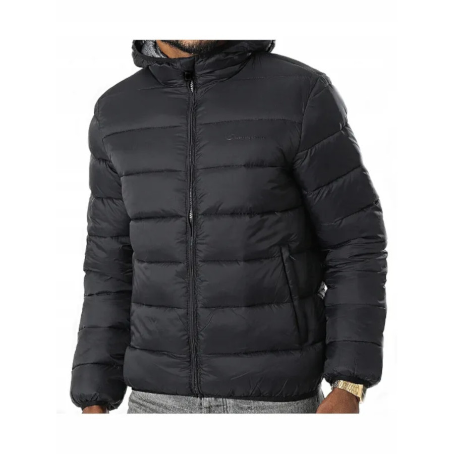 Pánská bunda Champion 218077KK001 Hooded Jacket Černá 2XL