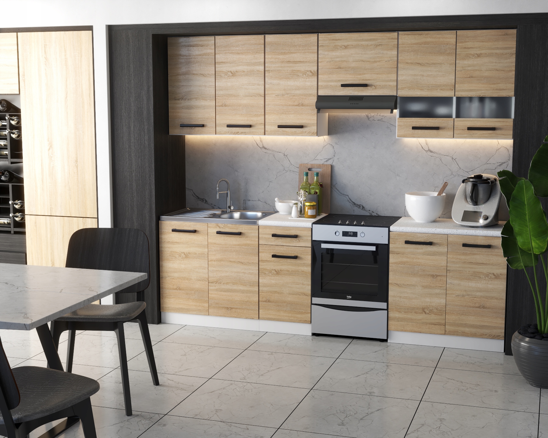 SZAFKA KUCHENNA DOLNA STOJĄCA DĄB SONOMA 20CM Marka Concordia