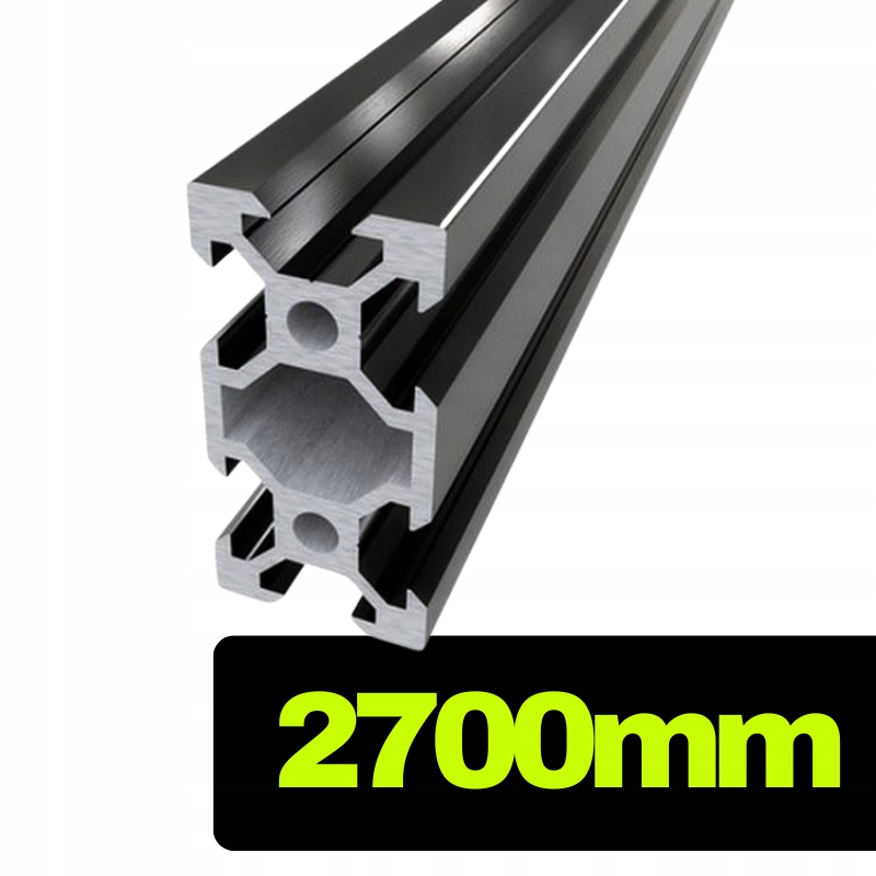 Konstrukční hliníkový profil V-Slot 2040 270 cm černý T6 20x40