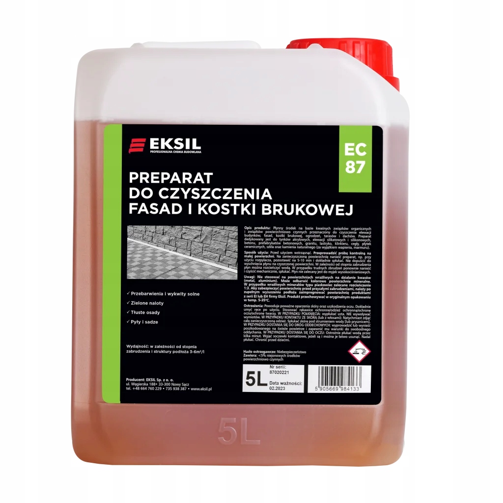 

Preparat do czyszczenia fasad i kostki brukowej 5L