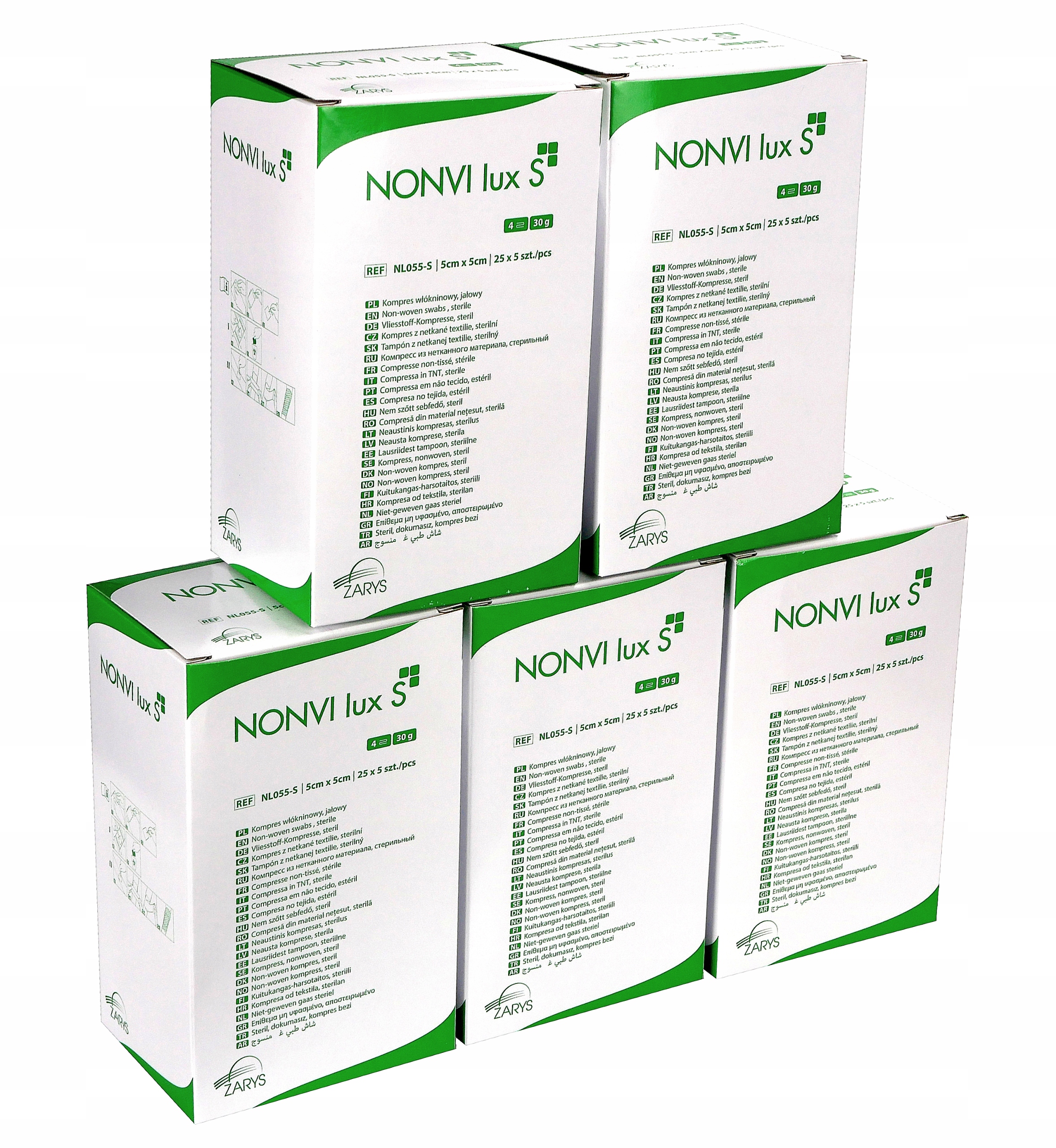 

Kompresy włókninowe jałowe 5x5cm 5x125 sztuk