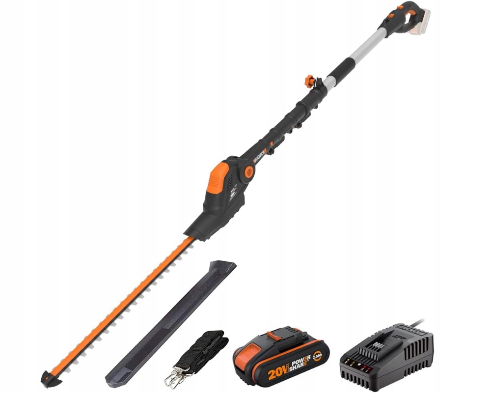 Worx Nożyce Akumulatorowe Na Wysięgniku Zestaw WG252E