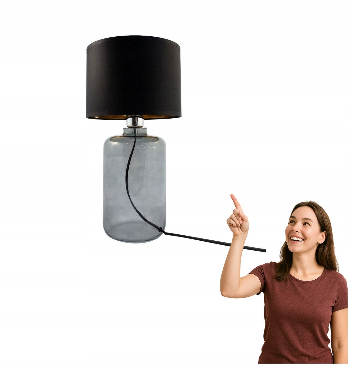Stolová lampa Samasun Grafit 5505BKGO Zuma Line