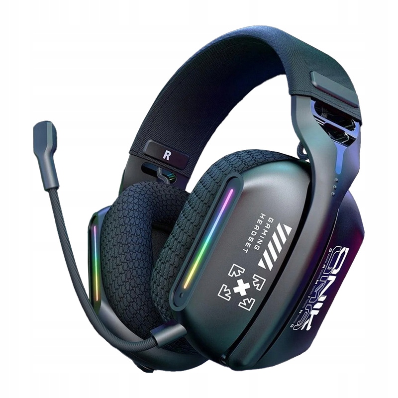 Onikuma GT808 Słuchawki Gamingowe Bezprzewodowe z Mikrofonem Rgb Bt 5.3