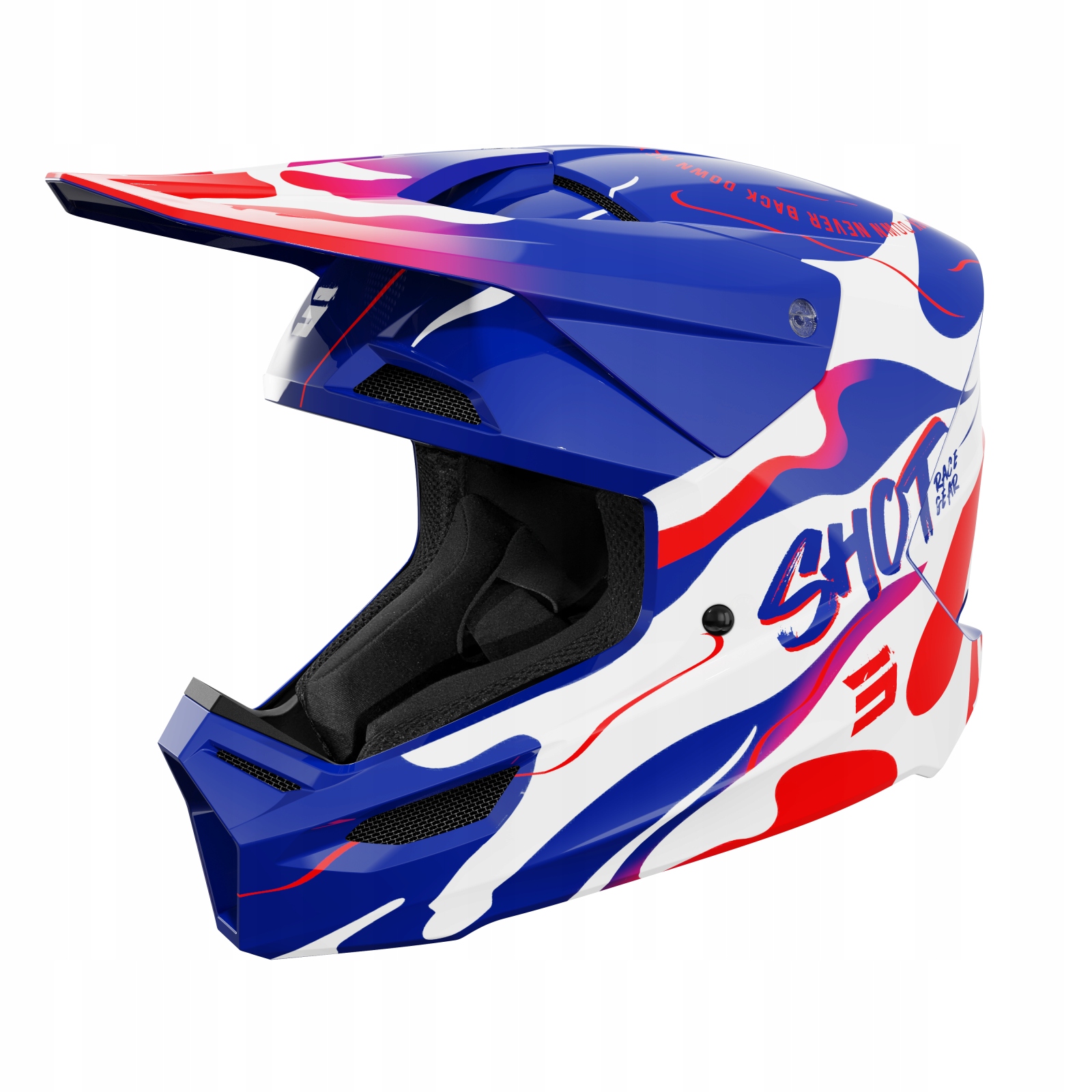 Prilba Cross Shot Racing Furious Kid Beast Modrá/Červená Glossy Ym