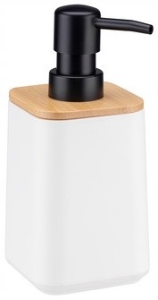 DOZOWNIK DO MYDŁA W PŁYNIE POJEMNIK BAMBUS BIAŁY