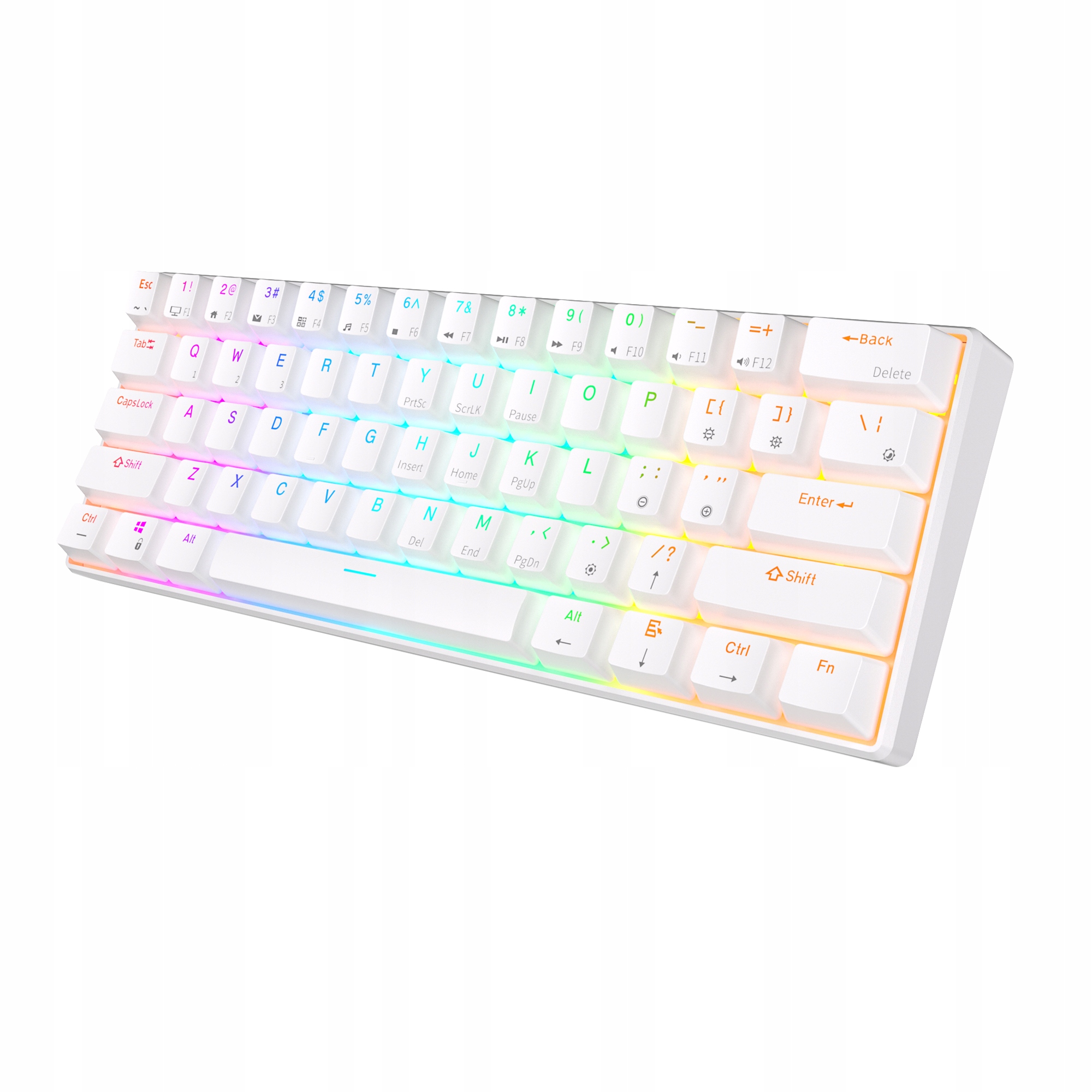 ROYAL KLUDGE RK61 White Gaming Keyboard Brown switch — 5