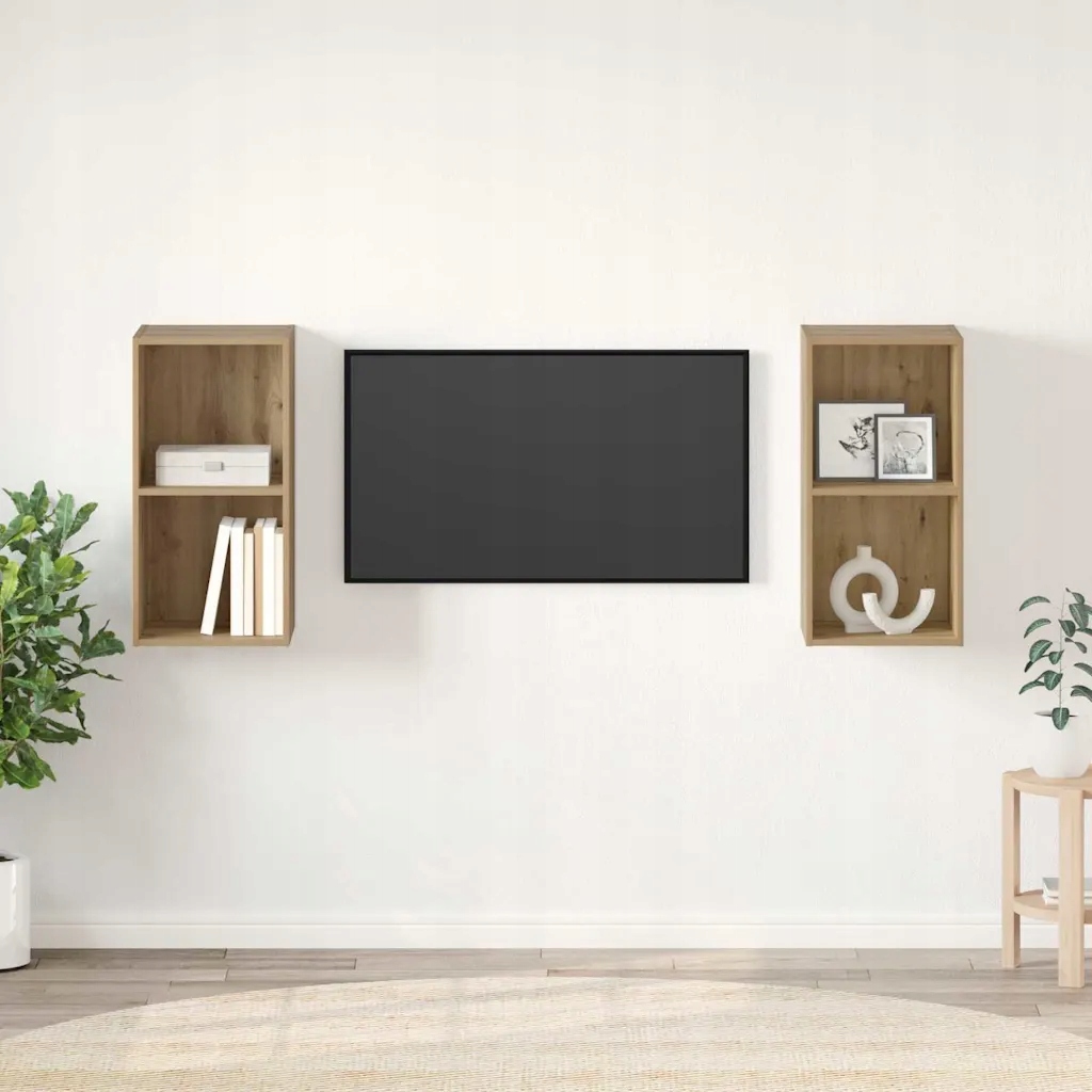 vidaXL Sestava Tv skříněk 2 pcs Artisanový dub 37 x 37 x 72 cm
