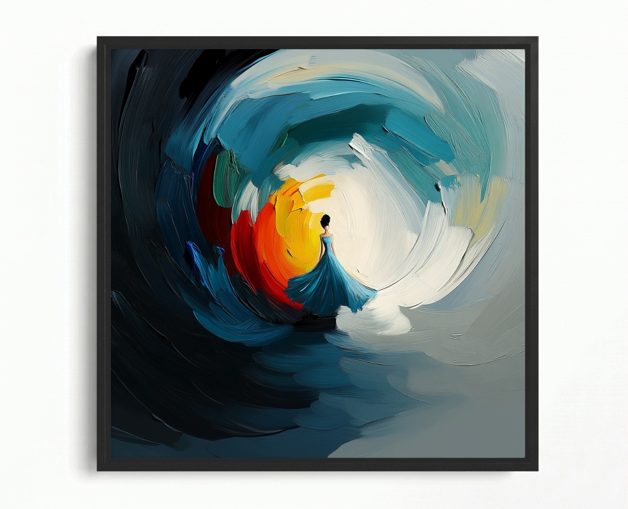Obraz Rám Americká Krabička Žena Dívka Silueta Móda Výběh 40x40