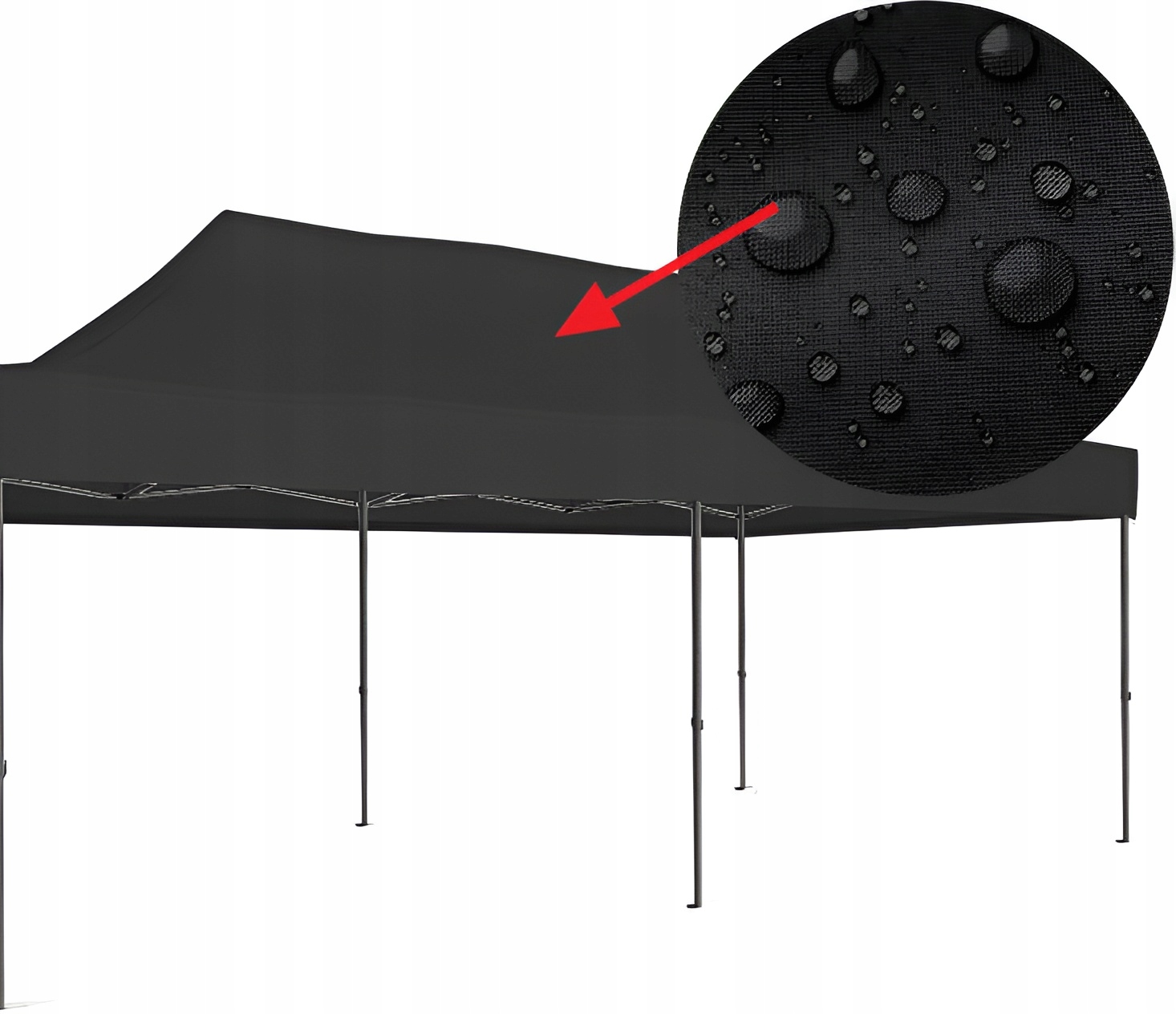 Dach do namiotu poszycie do namiotu handlowego 3x6 czarny