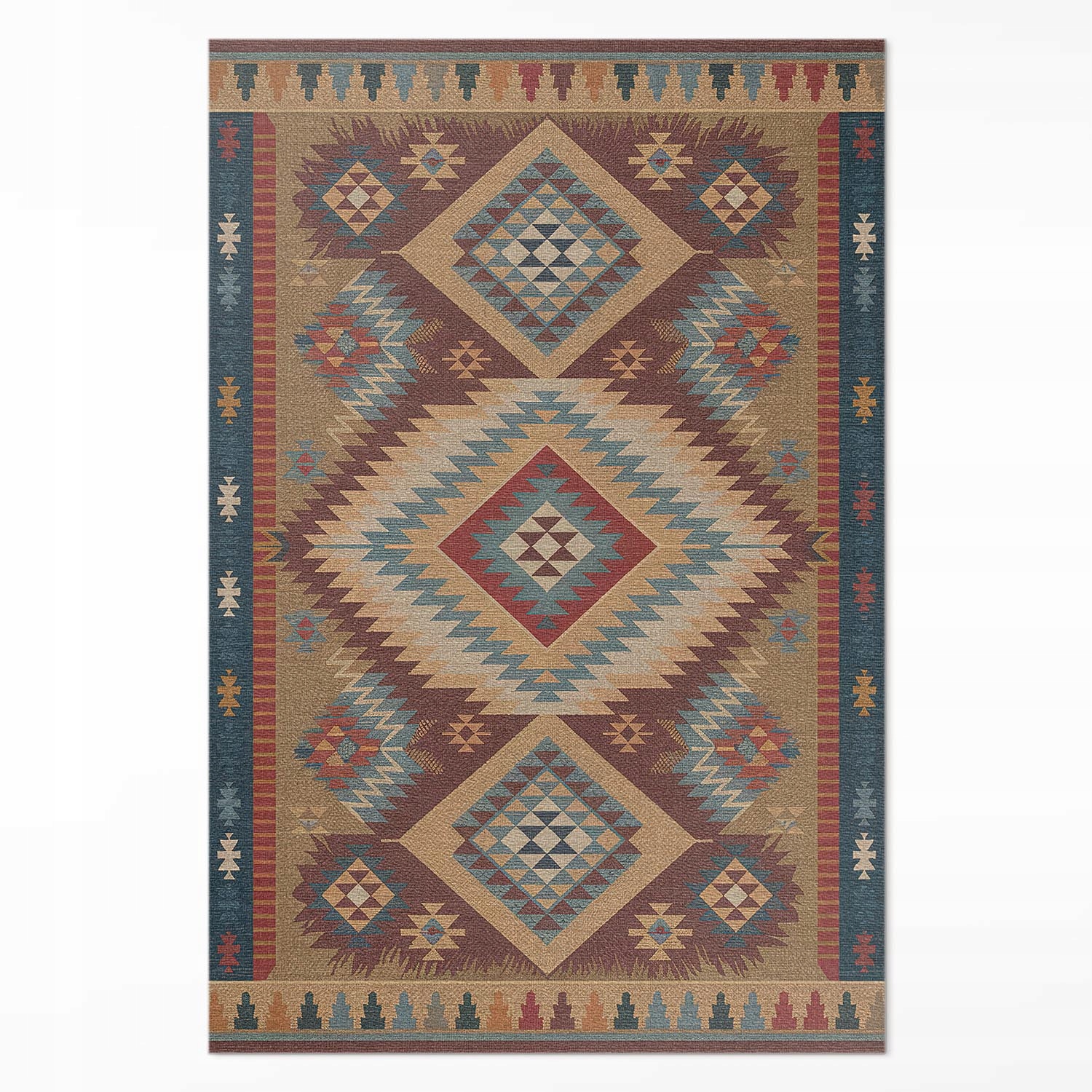 Vnútorný vinylový protišmykový koberec Aztécka symetria Veľký 140 x 210 cm