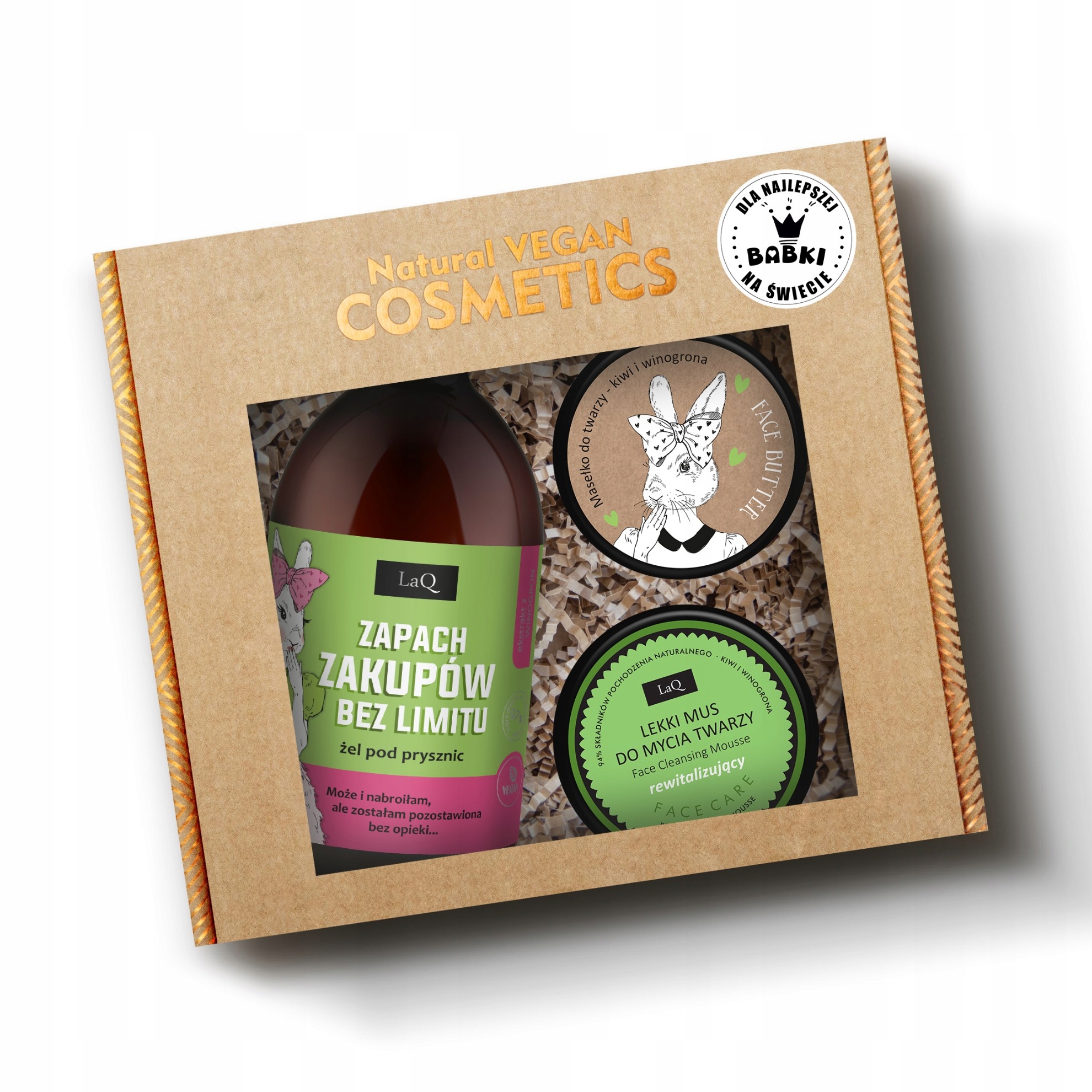na dzień kobiet zestaw damski żel pod prysznic masełko mus Kiwi LaQ