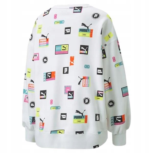 Mikina Puma 53435102 Brand Love Oversized Aop Bílá M