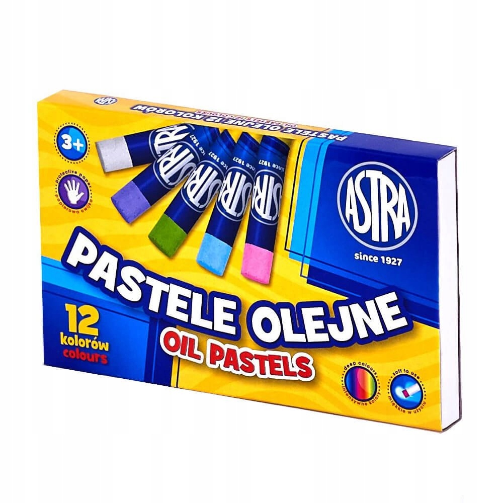Kredki pastelowe pastele olejne 12 kolorów ASTRA Marka Astra