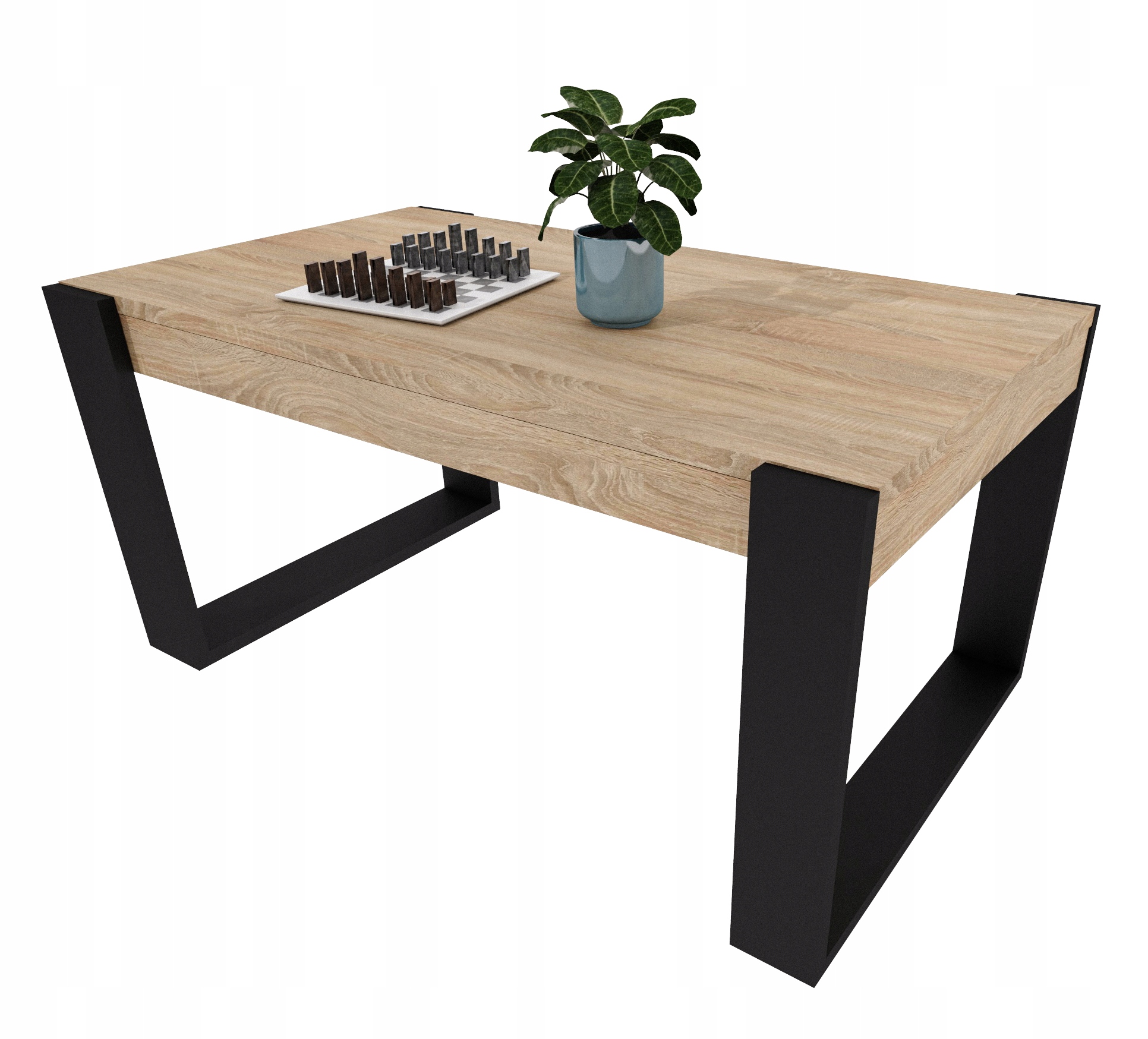 Kávový stolek lavice stůl retro loft obývací pokoj pracovna dub sonoma Karo II