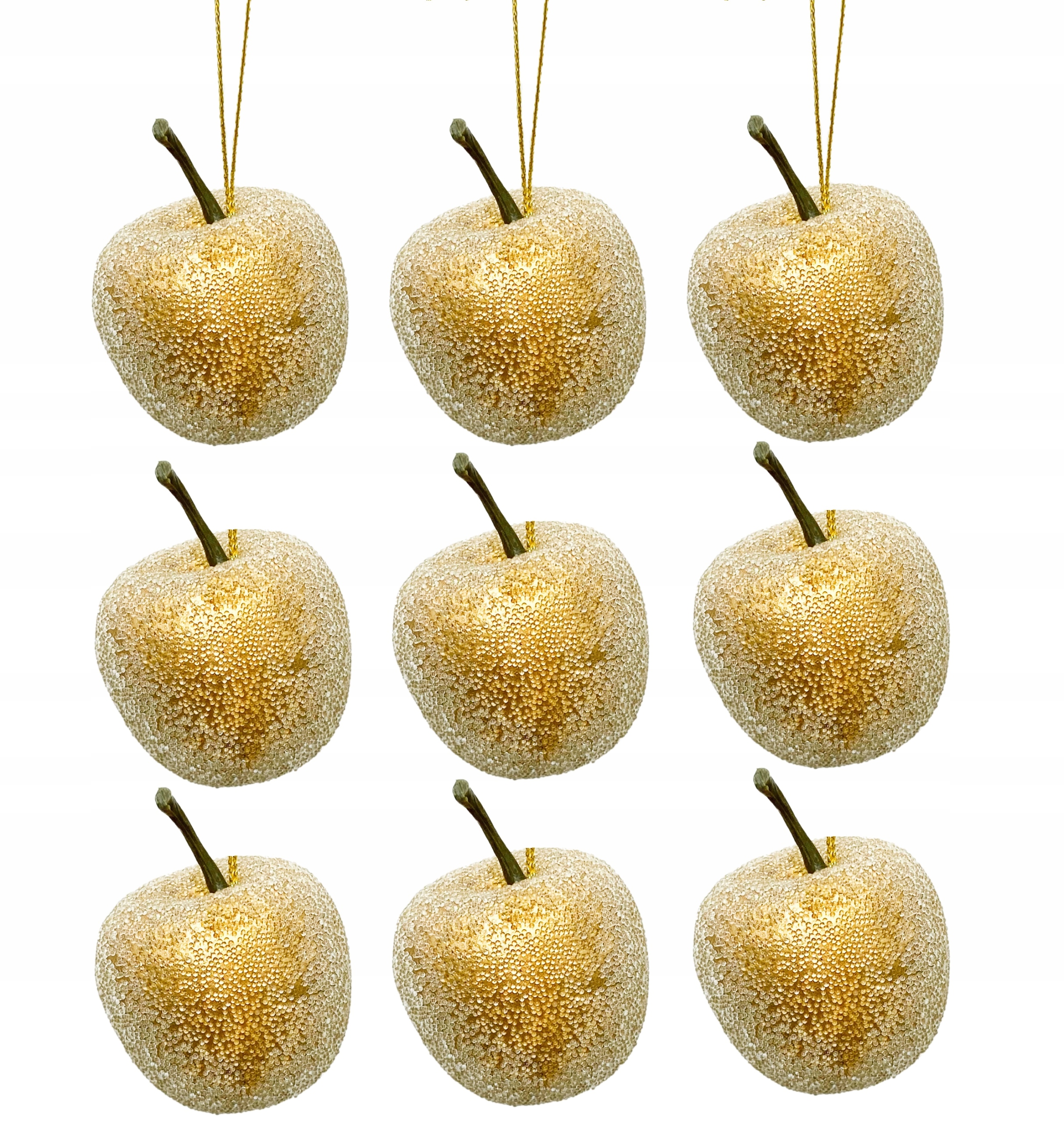

Bombki Zawieszki Świąteczne Złote Jabłka 9szt