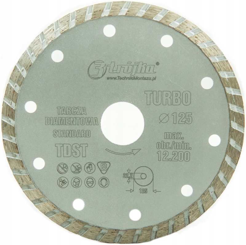 

Tarcza Diamentowa do beton kostka kamień 180mm