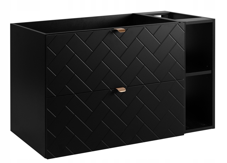 Závěsná koupelnová skříňka pod umyvadlo 100 Černá Klepka Jedle Regál