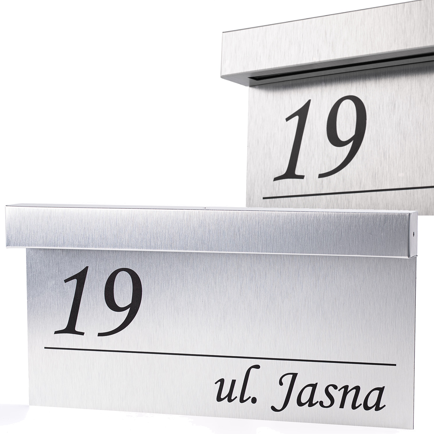 PODŚWIETLANY NUMER NA DOM Z ADRESEM | TABLICZKA ADRESOWA | 40X20cm | LED