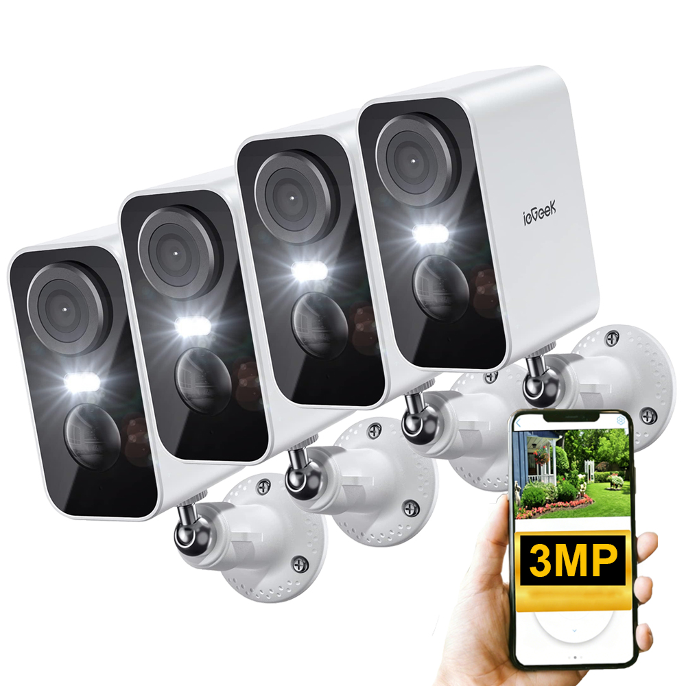 4 Kusy Wifi Kamera Monitorovací Kamera 3MPX Venku/uvnitř