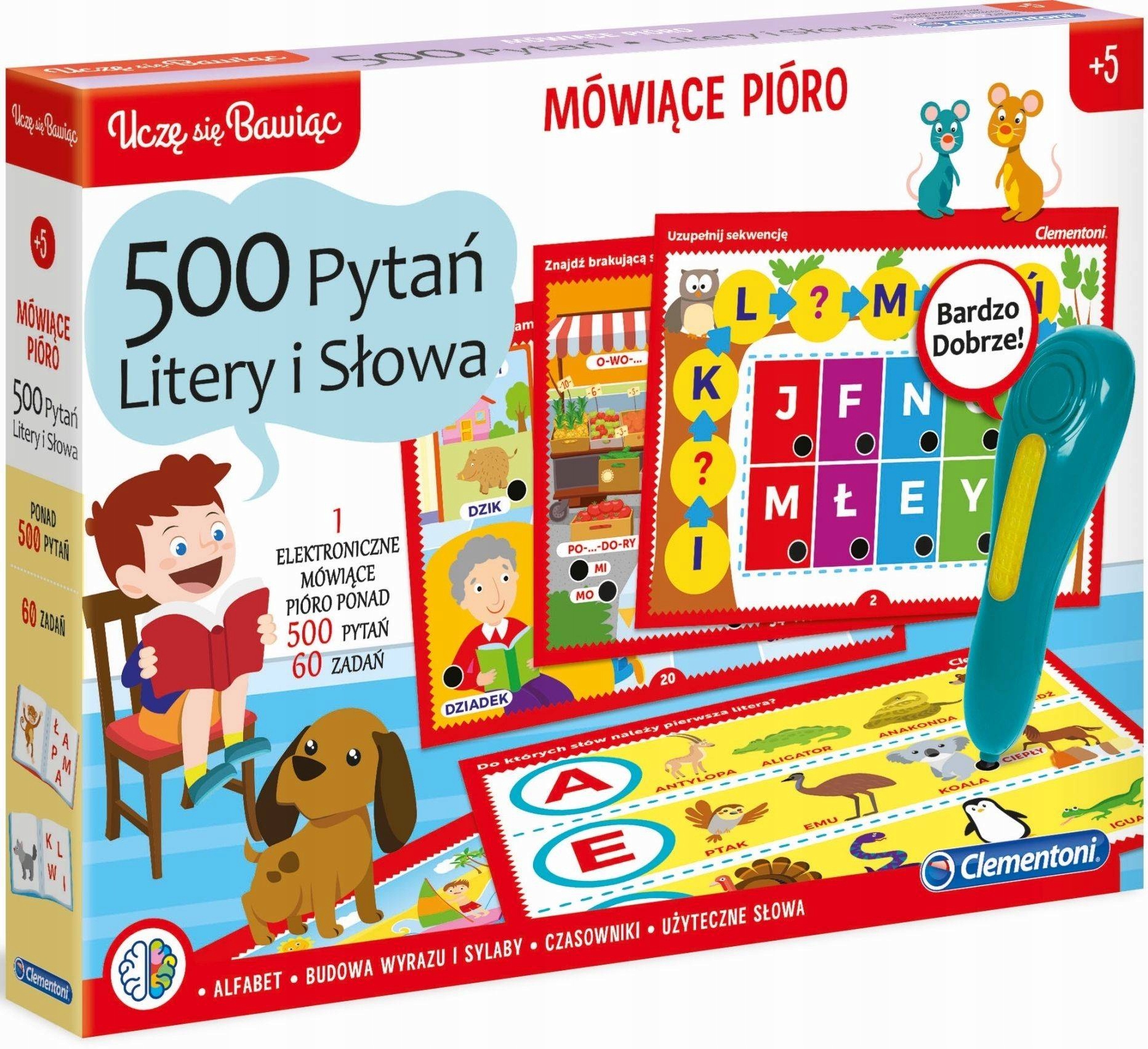 

Clementoni Mówiące Pióro Gra 500 Pytań Wyrazy