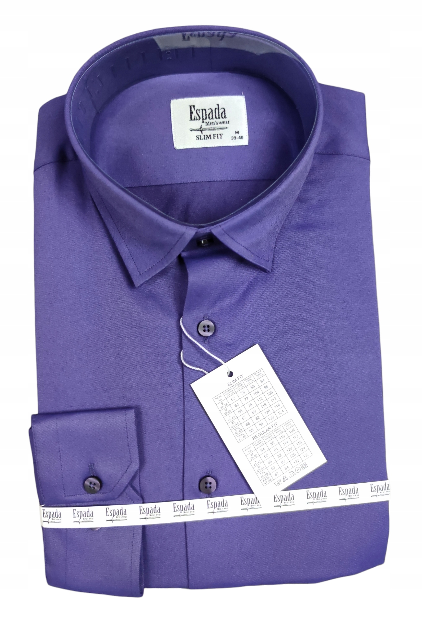 Klasická slim fit košile fialová, elegantní výška 175-182 cm ESP06 M