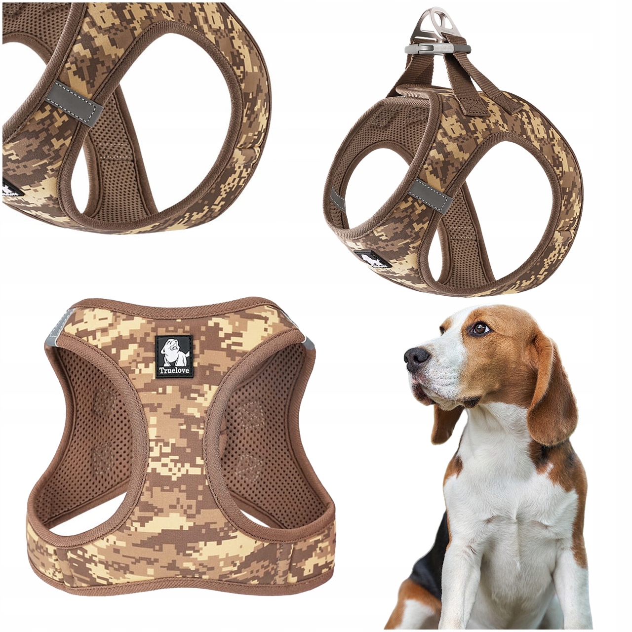Levně Postroje Pro Malého Psa Step-in Nastavitelné Truelove Mini Lehké Hnědé L