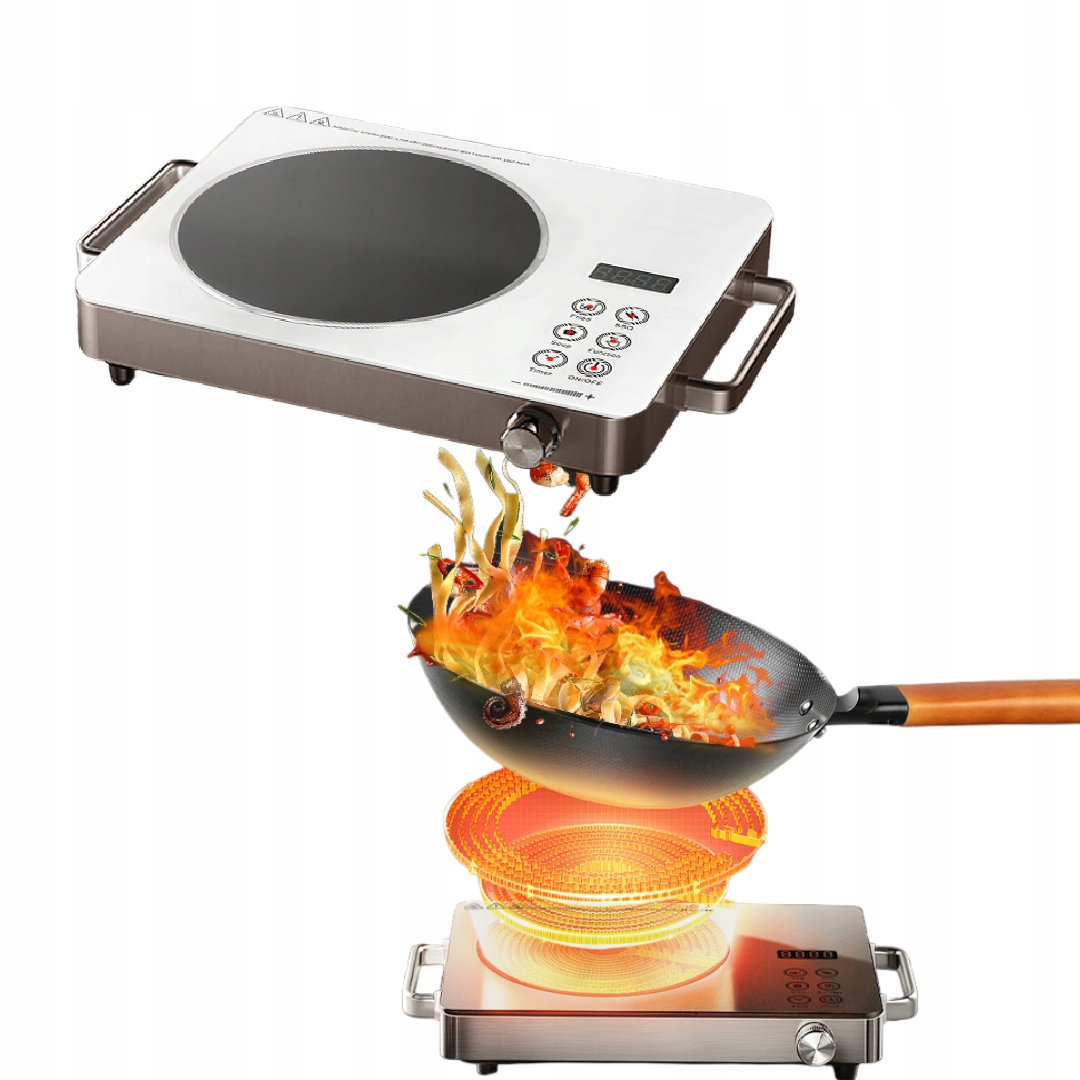 Mikrokrystaliczna Powierzchnia Panelu Kuchenka Elektryczna Jednopalnikowa Płyta 2200W